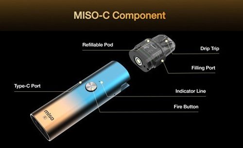 【Univapo Miso C】 可注油式 | 高還原度  小煙主機