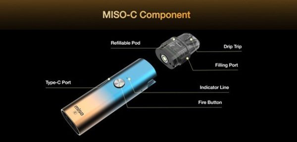 【Univapo Miso C】 可注油式 | 高還原度  小煙主機