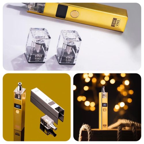 【小煙套組】VINS 24K 小金條 & 18K 小銀磚 30W | 頂級品味，極致體驗 | 鋅合金材質